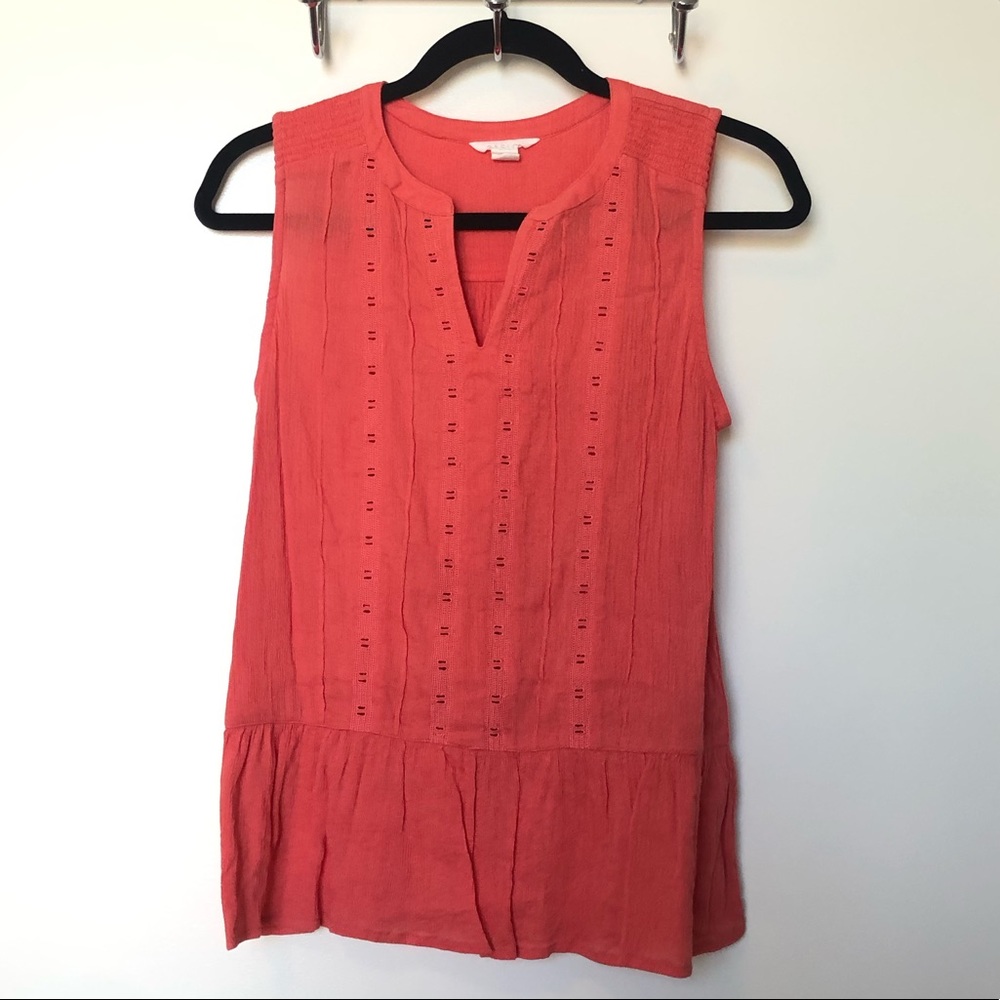 Caslon Coral Sleeveless Top